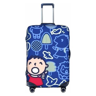 Sanrio Minna No Tabo Travel กระเป๋าเดินทาง Protector ยืดหยุ่นป้องกันล้างทำความสะอาดได้กระเป๋าเดินทางเหมาะสำหรับ18-32นิ้ว