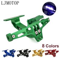 ❆ Motorcycle Rear License Plate Mount CNC with Holder LED For Kawasaki W800 Ninja GPZ500 EX500 650R ER6F ER6N Z750 ZZR600 Z650