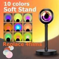 10 Color LED Projection Lamp Sunset Light Night Color Lamp Rainbow Lamp Home Coffee Bar Atmosphere Lighting background Lighting