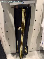 ┇ Adidas Clover Autumn Sports Trousers Mens Loose Trendy Brand Spring And Autumn Casual Pants Gold Label Three-Bar Pants GK0656