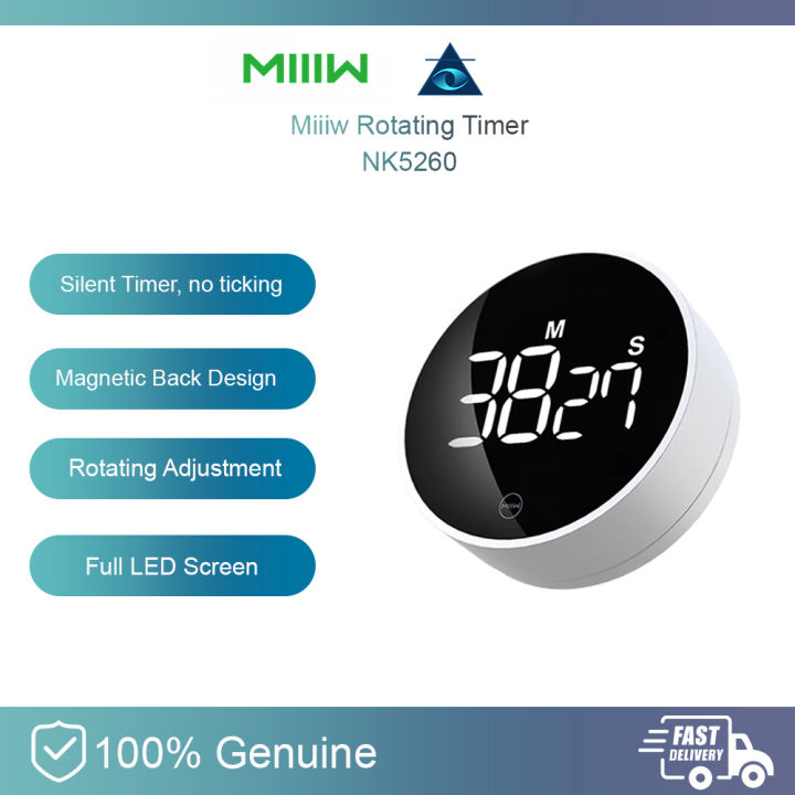 Miiiw Digital Kitchen Timer Magnetic Countdown Timer with 3 Volume