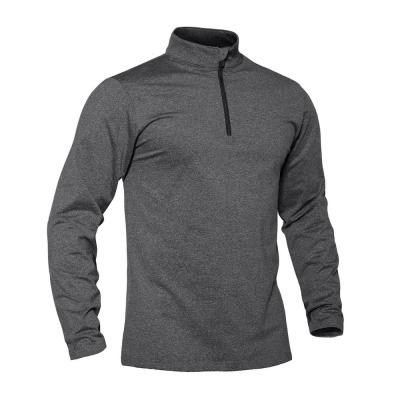 TACVASEN SpringFall Thermal Sports Sweater Mens 14 Zipper Tops Breathable Gym Running T Shirt Pullover Male Activewear