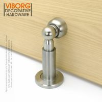 VIBORG Deluxe 304 Stainless Steel Casting Heavy Duty Adjustable Wall mounted Magnetic Magnet Door Stopper Door Stop Doorstop Door Hardware Locks