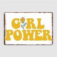 Girl Power Poster ป้ายโลหะตกแต่งผนังสำหรับคลับบาร์หรือห้องนอน