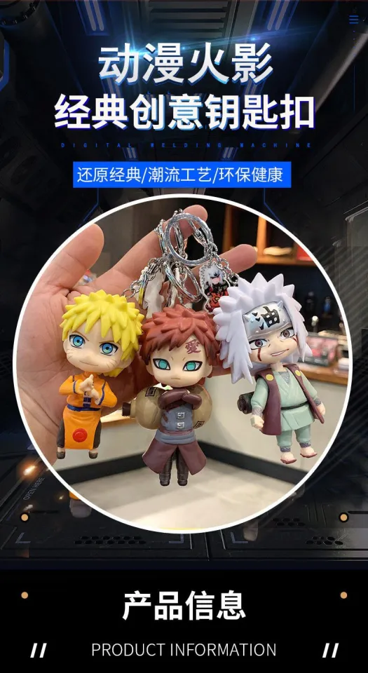 Anime Naruto Figura Brinquedo Modelo 10cm Kakashi Uzumaki Naruto Jiraiya  Sakura Gaara Kawaii Desenho animado Keychain Pendant Decoração