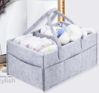 Baby Diaper Organizer Portable Car Table Changing Holder Bag Nursery Essential Storage Containers 38x23x18cm