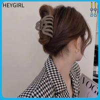 HEYGIRL 4pcs สีธรรมชาติสี คลิปกรงเล็บปลาหมึก อุปกรณ์เสริมผม ด้ามจับที่แข็งแรง คลิปผมเคลือบ สง่างามเรียบหรู คลิปขากรรไกรกันลื่น สาวสาวใหญ่