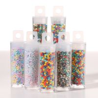 Mixed Color Beading 1200Pcs Multi-Color 2MM Glass Loose Beading DIY Handmade Jewelry Craft Beads