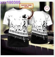 Personalized White 3D Shirt With Piano T SHIRT MEN, Sublimation Shirt For Piano Lover TSHIRT