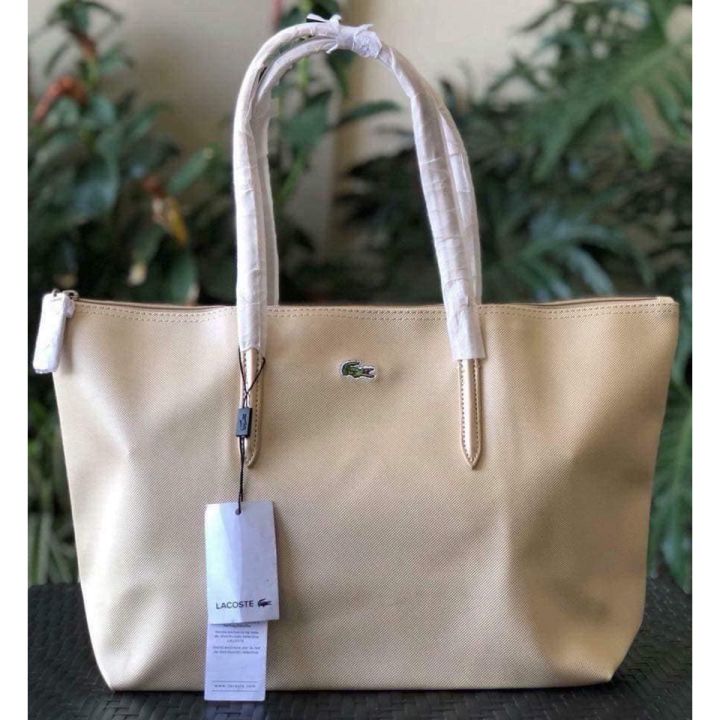 Lacoste Beige Tote Bags