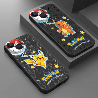 [สินค้าใหม่ในสต็อก] โปเกมอน Pikachu กรณีสำหรับ Apple iPhone 14 13 11 12 Pro 7 XR X XS Max 8พลัส6 6วินาที SE 2022 14Pro สีดำโทรศัพท์อ่อน F Unda