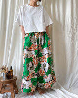 MERMEO【CU-154W】Free size / African batik long culottes | กางเกงขายาวผ้าแอฟฟริกันบาติก สวมใส่สบาย สำหรับสุภาพสตรี