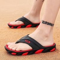 Mens slippers summer outdoor trendy beach sandals slippers personalized non-slip sandals for outer wear large size flip-flops 【JYUE】