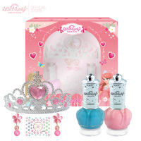 Littal Lady ยาทาเล็บเด็ก เซต 2 ขวด ปลอดสารพิษ กว่า 30สี พร้อมสติ๊กเกอร์ติดเล็บและกระเป๋า ไม่มีกลิ่นเหม็น ล้างออกได้ด้วยน้ำเปล่า