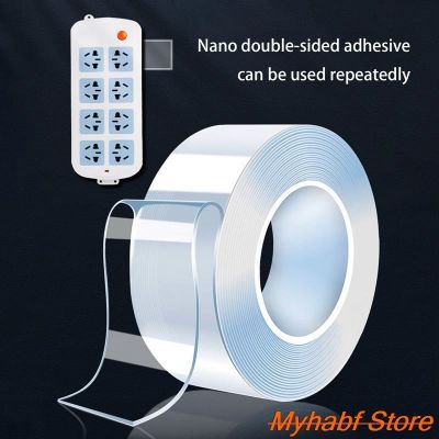 ☎✙ 2/3/5m Nano Tape Double-Sided Adhesive Tape Traceless Waterproof Tape For Bathroom Kitchen Sink Tap Gel Sticker Home Decoration