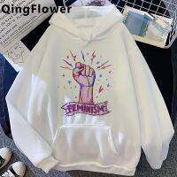 Feminimism Girl Power Grl Pwr Hoodies ผู้หญิงพิมพ์ลาย2021ฮิปฮอปสตรีท Hoddies Hoody โอเวอร์ไซส์