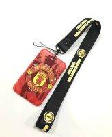 MAN U  ที่ใส่บัตร ซองใส่บัตร ที่ใส่บัตร พร้อมสายคล้องคอ(2.5cm) ลาย แมน ยูไนเต็ด แดง สายดำ  สำหรับบัตร 5.5x8.5cm (body 7x11cm) สวยงาม น่าใช้งาน    by NPNN SHOP