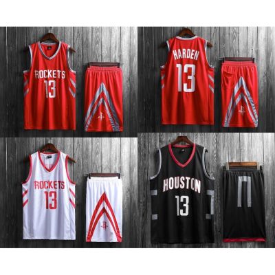 NBA Houston Rockets Harden Jersey Adult Basketball Uniform Set