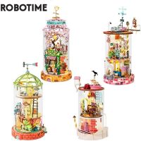 Robotime Rolife ตุ๊กตาบ้านทำเองของเล่นชุดไม้บ้านตุ๊กตาจิ๋วเด็ก,บ้านในโลกลึกลับพร้อมเฟอร์นิเจอร์