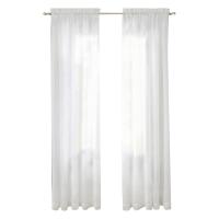 Window White Sheer Curtains Long 2 Panels Sheer White Curtains Clear Curtains Basic Rod Pocket Panel