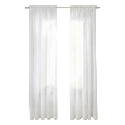 Window White Sheer Curtains Long 2 Panels Sheer White Curtains Clear Curtains Basic Rod Pocket Panel