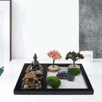 【Cod】 DVX Divisoria Extension mall Zen Garden ชุดที่ละเอียดอ่อนตารางพระพุทธรูปรูปปั้นการทำสมาธิ Decor Mini Rock Kit Home Desktop ตกแต่งสำหรับ Home Декор Для Дома