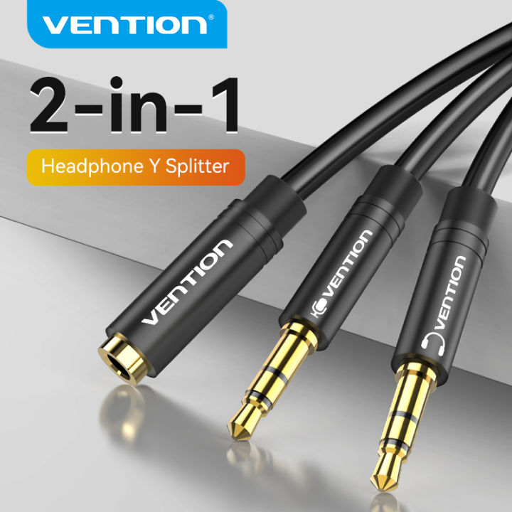 รีวิวสินค้า Vention สายแปลงช่องหูฟัง 3.5mm เป็น 2ช่อง rca ตัวเมีย สายแจ็คแยกหูฟัง แข็งแรงทนทาน สำหรับComputer 3.5mm Female to 2 Male 3.5mm Mic Y Splitter Headset to PC Adapter