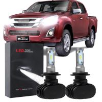 หลอดไฟหน้า LED 6000K สีขาว สําหรับ Isuzu D-MAX DMAX 2nd GEN ปี 2014-2019 2 ชิ้น รับประกัน 10 เดือน