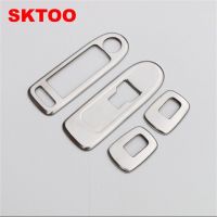 Sktoo สำหรับเปอโยต์508ซีตรอง C5อุปกรณ์ป้องกันตัวยกหน้าต่างประตูสติกเกอร์ตกแต่งภายในแถบโครเมียม