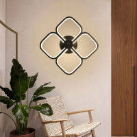 Hot sale led wall lamp indoor black and white tri-color wall lamp dimmable remote control switch simple art indoor home decorati