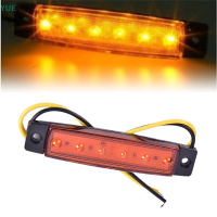 ?【Lowest price】YUE 1PC 12V 6LED รถบรรทุกด้านข้างเครื่องหมายไฟ LED ต่ำพ่วงไฟด้านหลัง