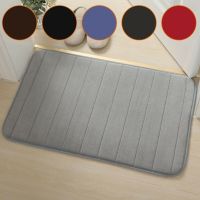 40x60cm Home Bath Mat Coral Fleece Bathroom Carpet Water Absorption Non-slip Memory Foam Absorbent Washable Rug Toilet Floor Mat