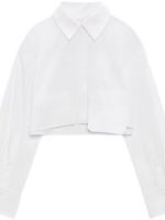 ZaraˉSummer new pocket design long-sleeved poplin short shirt top women 5427005 5427006