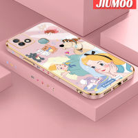 JIUMOO เคสสำหรับ Infinix 10i ร้อนสมาร์ท5 Pro ลายหิมะสีขาวใหม่พื้นผิวขอบตารางกรอบชุบซิลิก้าเจลนิ่มกันกระแทกเคสมือถือรวมเลนส์กล้องถ่ายรูปฝาครอบป้องกัน