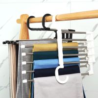 Hangers For Clothes Organizer Closet Organizer Hanger Stainless Steel Folding Pant Rack Tie Hanger Shelves Wardrobe Storage