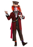 Mad Hatter เครื่องแต่งกายสำหรับผู้ชายผู้ใหญ่ Plus ขนาดคอสเพลย์เวทีเล่นฮาโลวีน Carnival Costumes