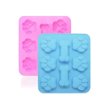 DIY Silicone Dog Cat Animal Paw Pet Print Baking Mold Reusable Homemade Dog  Treats Candy Cookie Jelly Ice Cube Chocolate Mould