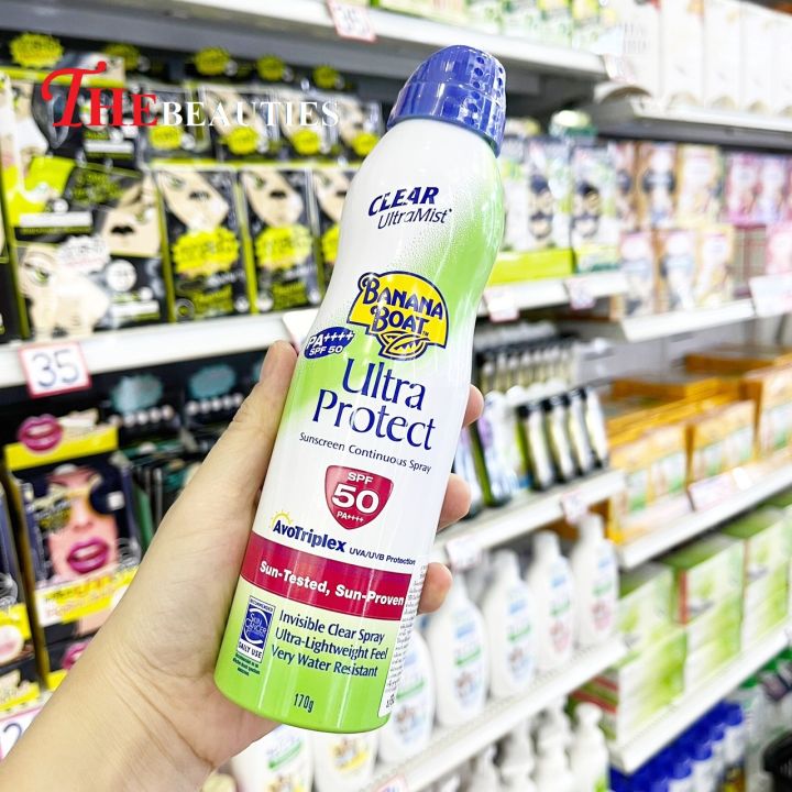 Banana Boat Clear Ultra Mist Ultra Protect Sunscreen Continuous Spray Spf  50 Pa+++ 170ml. ( EXP. 2025 ) สเปรย์กันแดด | Lazada.co.th