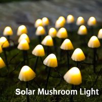▫◕▽ 10/30 LEDs Mushroom Solar Light Garden Lights Solar Lawn Lamp Outdoor Waterproof Solar Fairy Lights String Garland Garden Decor