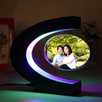 LED Electronic Magnetic Levitation Photo Frame Floating Photo Frame Novelty Gift Photo Frame Home Office Decor Wedding Gift