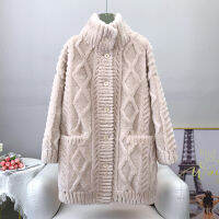 2023ขายร้อน STAND COLLAR Design ผู้หญิงแกะ shearling FUR Coat หญิง Lady ฤดูหนาว WARM Overcoat JT3169