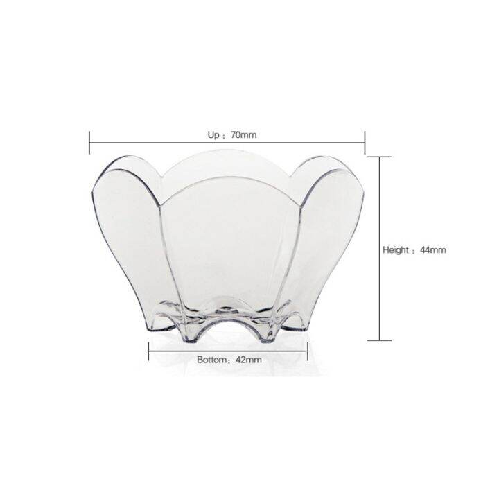 hot-lzliogwohiowo-537-10ชิ้น90มิลลิลิตรดอกไม้ทิ้งไอศครีมถ้วยพลาสติกใสถ้วยขนมมูสเค้กถ้วยชามสลัดสำหรับเครื่องดื่มเย็นๆ