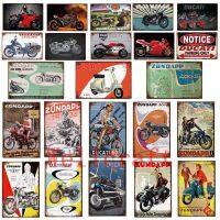 Lupeishop ZUNDAPP DUCATI ป้ายดีบุกโปสเตอร์ Vintage Motor ภาพวาดโลหะ Custom Club Decor - LT-2035