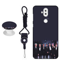 BTS เคสโทรศัพท์สำหรับ6.0 ASUS X017DA/ASUS ZenFone 5 Lite (ZC600KL) ซิลิคอนนุ่มกรณีที่มีรูปแบบเดียวกันแหวนและเชือก