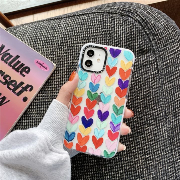 16-digits-แฟชั่นหัวใจรักเคสโทรศัพท์ใสสำหรับ-iphone-13-pro-max-เคสสีน่ารักพร้อมฝาครอบกันชนในตัวกันกระแทกสำหรับ-iphone-12