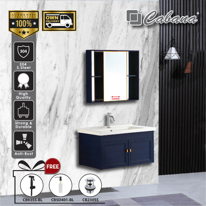 CABANA CBFAL66622 ALUMINIUM MATERIAL Blue Colour 80cm Bathroom Basin