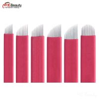 50PCS 12 14 16 Pin U Shape Flat Nano Blades Microblading Needles Permanent Makeup Eyebrow Tattoo Needle For Professional Use