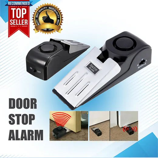 V&S Security System Home Wedge Shaped Door Stopper Alert Security