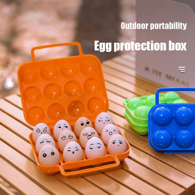 Durable Egg Storage Solution Anti Drop Storage Box Shockproof Egg Box Household Egg Protection Box Camping Portable Egg Holder