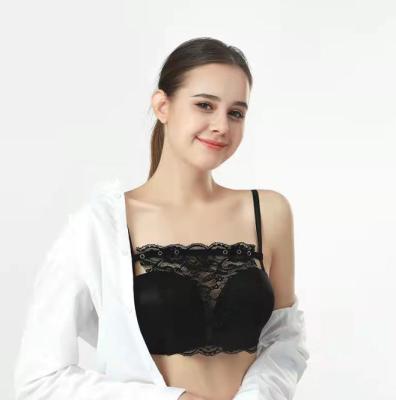 [ใหม่] ผู้หญิง Quick Easy Clip-On Lace Mock Camisole Bra ใส่ห่อหน้าอก Overlay Modesty Panel